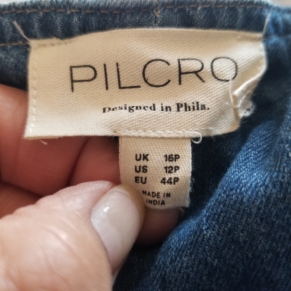 Anthropologie | Pilcro Pleated Basque-Waist Denim Skirt - Picture 6 of 9